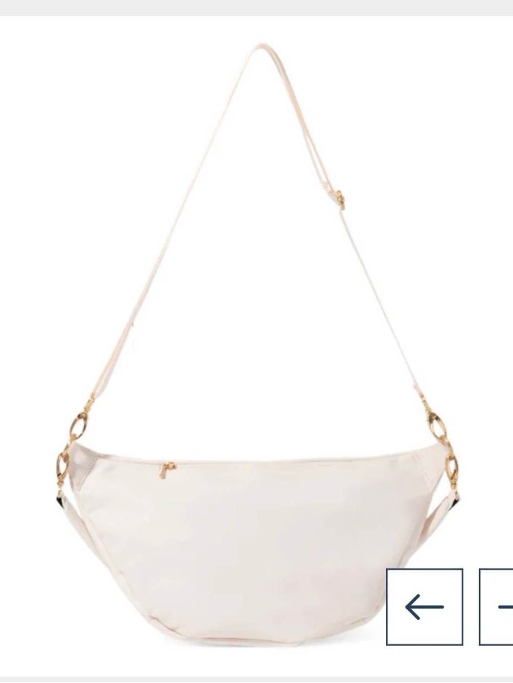 Baggallini Coconut Twill Crossbody Sling with Gold Hardware - Picture 2 of 7